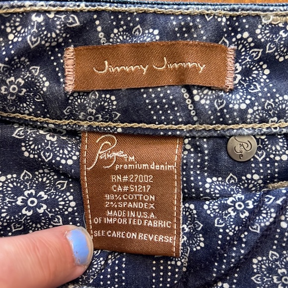 Very Nice Lightly Distressed Paige Jimmy Jimmy Blue Jeans - Picture 9 of 9